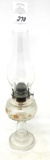 Antique glass oil lamp
