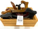 Wooden box of plate holders