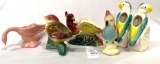 Antique bird planters