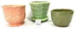 Three vintage planters