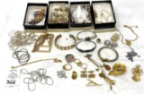 Vintage jewelry, tie clip, cufflinks, earrings bracelets the necklaces