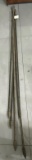 Antique wooden curtain rods........out of a lodge or mansion