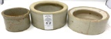 Three crock bowls