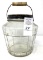 Antique clear counter jar with lid and handle