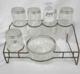 Kitchen cabinet spice jar set
