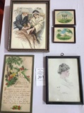 Five misc Framed Pictures ( 1 Campbell and Tindall , Corning Iowa)