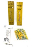 Advertising thermometers and John Deere advertising pens