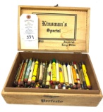 Kinsman special cigar box and bullet pencils