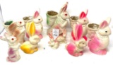 Vintage paper Mche Easter bunnies