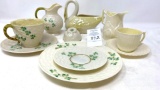 Belleek china clover pattern and misc patterns from Ireland