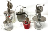 Vintage hand blenders in measuring bowls