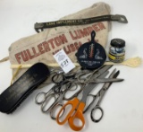 Villisca, IA advertising and misc scissors and brush