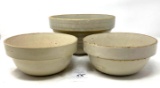 Three crock bowls