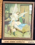 Framed guardian angel picture