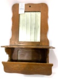 Antique mirror with shelf