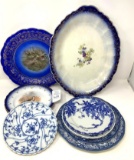 Decorated plates and platter