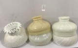 Five glass lampshades