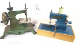 Two miniature sewing machines