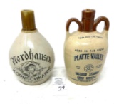 Kornschnapps and Corn Whiskey crock bottles