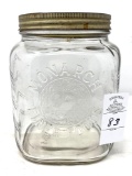 Monarch food jar with lid