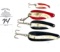 Four Red/White and Black/White Lures