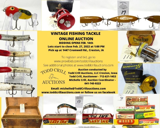 VINTAGE FISHING TACKLE ONLINE ONLY AUCTION