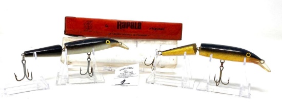 Two Original Rapala Wobblers - jointed