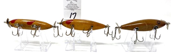 Three Wooden Vintage Fishing Lures