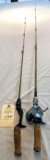 Two fishing poles and an Ocean City No 970 Reel