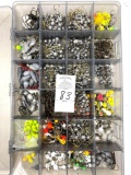 Container of Weights, Hooks, Jigs and more