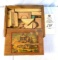 Antique box and wooden toys