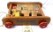 Vintage playskool wagon and wooden blocks