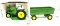 Vintage Ertl JD Model A tractor and wagon