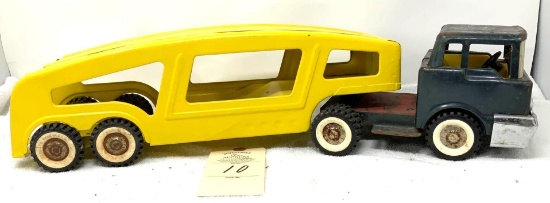 Vintage Structo pressed steel semi truck and trailer