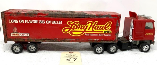 Vintage Ertl Long Haul Smoke Craft semi and trailer