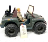 Vintage G.I. Joe Jeep and Doll