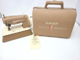 Vintage Singer child's size crank sewing machine with case