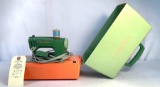 Vintage Signature Junior electric child size sewing machine in case