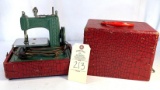 Vintage Betsy Ross model 707 metal electric child size sewing machine in case