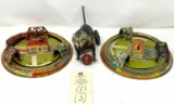 Three antique tin toys