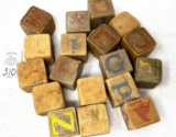 Vintage children's wooden blocks