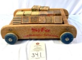 Vintage Sufi Rainbow Wagon and wooden blocks