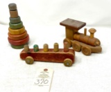 Antique wooden toys
