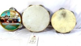 Three vintage tambourines