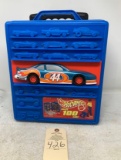 Vintage hot wheels case and cars