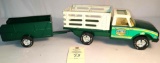 Vintage Metal Nylint Farms truck w/rack and trailer