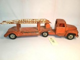 Buddy L extension ladder fire truck and trailer toy