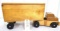 Large Hardwood Toy Semi Truck/Trailer w/lid