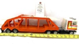 Vintage ERTL Semi and Car Trailer