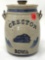 Creston Iowa crock with handle and lid